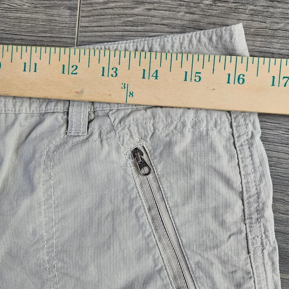Columbia Womens Beige Ripstop Cotton Cargo Utility Hiking Shorts Size 12